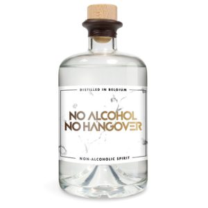alcoholvrije gin met een eigen tekst op het etiket