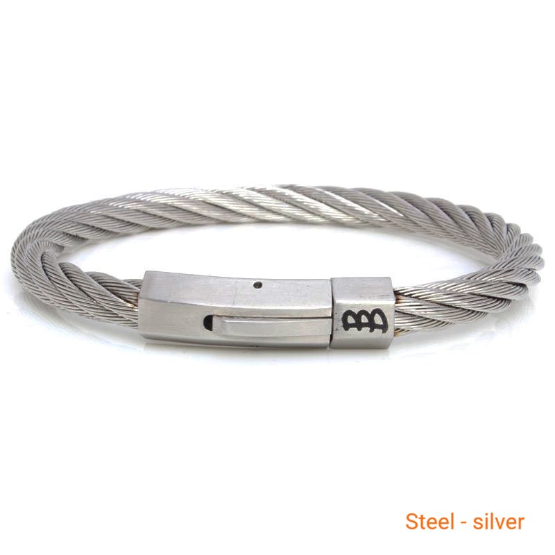Stalen armband "Steel" van Bad-Ass Bracelets - koop