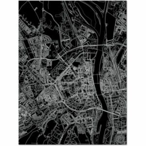 aluminium citymap maastricht / mestreech